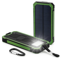 Impermeable 2 USB 8000mAh Banco de energía solar con LED